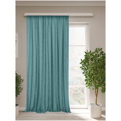 Портьеры ТД Текстиль Софи 115 на ленте 260 см, 1 шт. бирюза