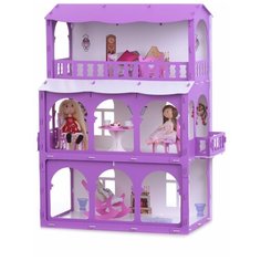 KRASATOYS кукольный домик Бриджит 000285/000286, белый/сиреневый