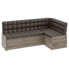 Угловой диван ТриЯ Форест угол: универсальное, размер: 194х114 см, спальное место: 175х84 см, обивка: искусственная кожа, коричневый Triya