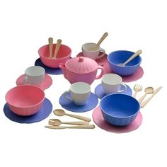 Набор посуды Форма Дружная семейка С-181Ф белый/розовый/синий