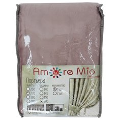 Портьеры Amore Mio RR T66 на ленте 270 см брусника 91