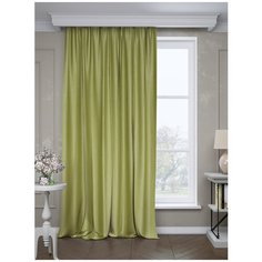 Портьеры ТД Текстиль Софи 115 на ленте 260 см, 1 шт. салатовый