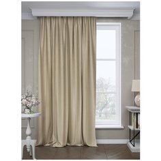 Портьеры ТД Текстиль Софи 115 на ленте 260 см, 1 шт. крем