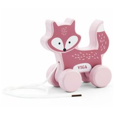 Каталка-игрушка Viga Лиса (44002) розовый