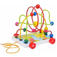 Каталка-игрушка Щепочка Лабиринт (D0044-1) красный/зеленый