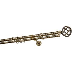 Карниз двухрядный Уют 691ВК.47.D16 ОСТ Глобо (400 см) бронза