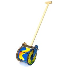 Каталка-игрушка Woodland Сказочная мозаика (130110) синий/желтый