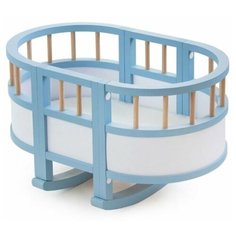 Jennifer Кроватка - качалка для кукол (дерево, небесный цвет) Elis