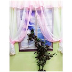 Штора для кухни "Клер" розовый Регион текстиль