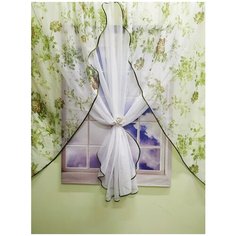 Штора для кухни "Симона" зеленая Регион текстиль