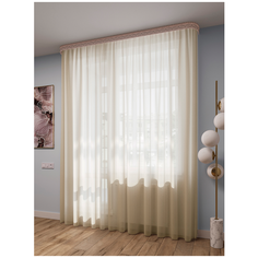 Тюль LEGRAND Вуаль 500*260 с утяжелителем молочный