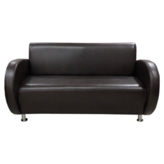 Диван, Мягкий офис, Классик двухместный Экокожа Sonata, темно-коричневый