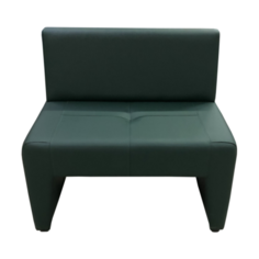 Диван, Мягкий офис, Ритм одноместный Экокожа Pegaso, темно-зеленый