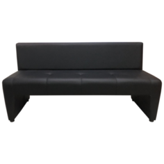 Диван, Мягкий офис, Ритм трехместный Экокожа Pegaso, черный