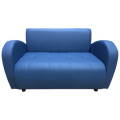 Диван, Мягкий офис, Альфа двухместный Экокожа Pegaso, синий