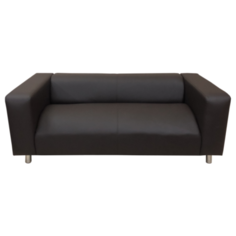 Диван, Мягкий офис, Офис Комфорт двухместный Экокожа Pegaso, темно-коричневый