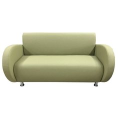 Диван, Мягкий офис, Классик двухместный Экокожа Pegaso, светло-зеленый