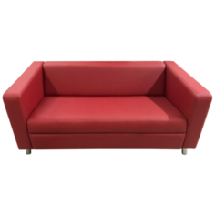 Диван, Мягкий офис, Аполло двухместный Экокожа Pegaso, красный