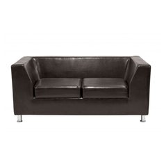 Диван, Мягкий офис, Офис Стрикт Стайл двухместный Экокожа Oslo, темно-коричневый