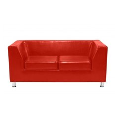 Диван, Мягкий офис, Офис Стрикт Стайл двухместный Экокожа Oslo, красный