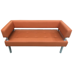Диван, Мягкий офис, Сатурн трехместный Экокожа Pegaso, оранжевый
