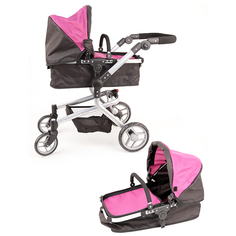 Коляска-трансформер 2в1 для кукол, с корзиной, металлическая Melobo / Melogo