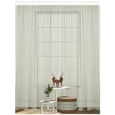 Тюль сетка МИЛИСА "Кремовая пудра" 300х270 см.