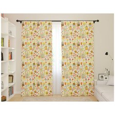 Фотошторы для детской "Узор №33", 145*260 2 шт. Сирень