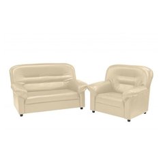 Диван офисный, Мягкий офис Экокожа комплект, бежевый