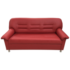 Диван офисный, Мягкий офис трехместный Экокожа Pegaso, красный