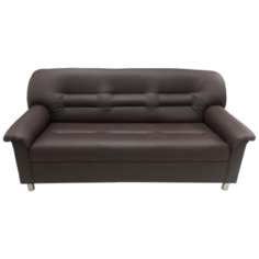 Диван офисный, Мягкий офис трехместный Экокожа Pegaso, темно-коричневый