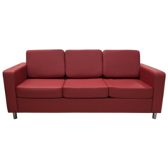 Диван, Мягкий офис, Артур трехместный Экокожа Pegaso, красный
