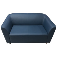 Диван, Мягкий офис, Арес двухместный Экокожа Pegaso, синий