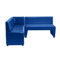 Диван угловой, Мягкий офис, Ритм четырехместный Экокожа Oslo, синий