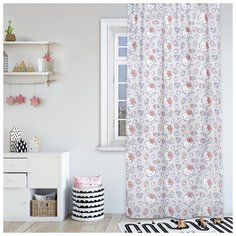 Штора Волшебная ночь Hello Kitty, 150*270 см, серая, сатен