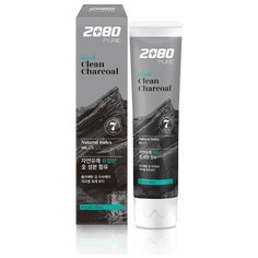 Зубная паста отбеливающая уголь и мята Dental Clinic 2080 Pure Black Clean Charcoal Fresh Mint 120 гр