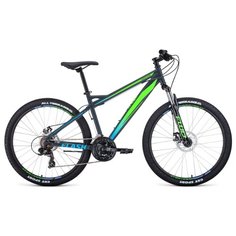 Велосипед Forward Flash 26 2.2 S disc 2021 рост 15" серый матовый/ярко-зеленый