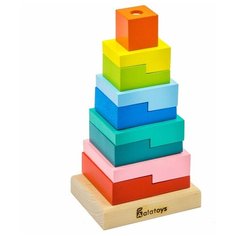 Пирамидка Alatoys Ступеньки, 9 деталей