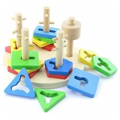 Пирамидка-сортер Мир деревянных игрушек Логический круг