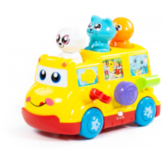Развивающая игрушка Полесье Школьный автобус, желтый/красный