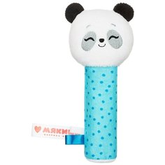 Развивающая игрушка Мякиши Пандочка Гучи, белый/голубой