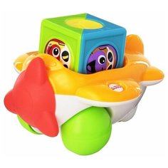 Развивающая игрушка Fisher-Price Самолет "Вращающиеся кубики", разноцветный