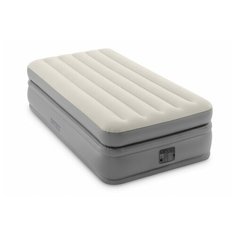 Надувная кровать Intex Prime Comfort Elevated Airbed (64162) серый/бежевый