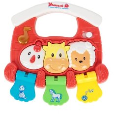 Развивающая игрушка Умный Я Пианино. Дружная деревня, красный