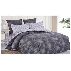 Постельное белье евростандарт Cleo Satin de Luxe 682-SK, сатин, 50 х 70 и 70 х 70 см, серый