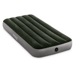 Кровать надувная INTEX 64760 DURA-BEAM STANDARD DOWNY, встроенный насос "лягушка", 76x191х25 см