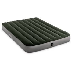 Кровать надувная INTEX 64762 DURA-BEAM STANDARD DOWNY, встроенный насос "лягушка", 137x191х25 см
