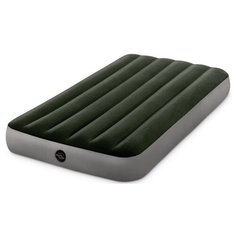 Матрас флок INTEX DURA-BEAM PRESTIGE DOWNY AIRBED, 64777, 99х191х25см с насосом на батарейках
