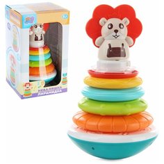 Развивающая игрушка Ути Пути 106083 "Пирамидка-львенок" на батарейках