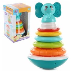 Развивающая игрушка Ути Пути 106082 "Пирамидка-слоник" на батарейках